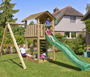 Jungle Cottage | Wooden climbing frame with swing