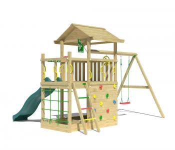 Jungle Cavern | Tower playhouse with double swing