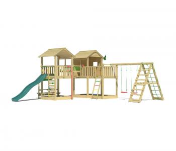 Jungle Botan | Wooden climbing frame with double swing