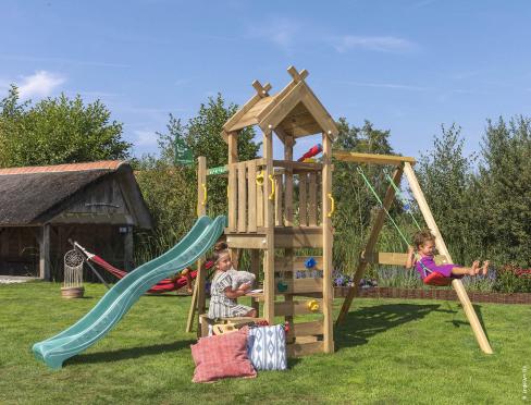 Jungle Teepee | Wooden climbing frame with swing