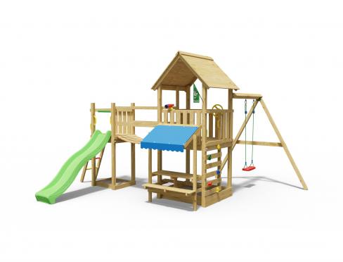 Jungle Bay | Wooden climbing frame with swing
