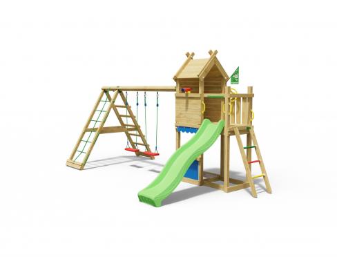 Jungle Resort | Tower playhouse with swings & climbing net