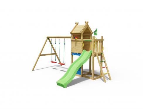 Jungle Casa | Wooden climbing frame with double swing