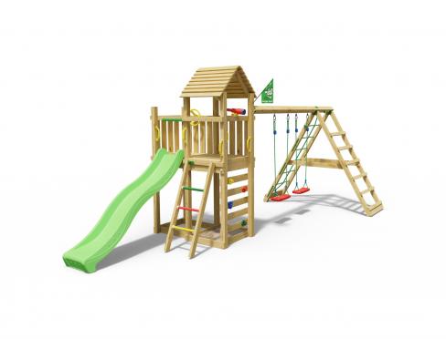 Jungle Safari | Wooden climbing frame with swings & climbing net