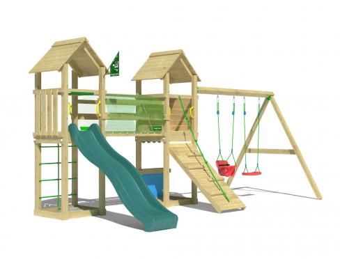 Jungle Darwin | Wooden climbing frame with double swing