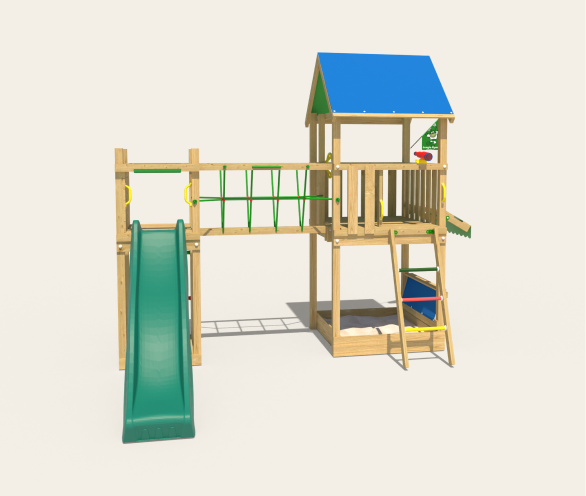 Climbing frames with bridge